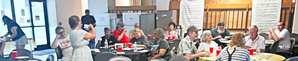 people seated at tables